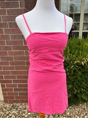 Skylar + Madison Hot Pink Mini Slip Dress